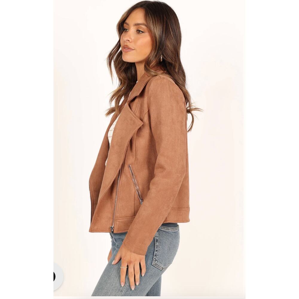 Petal and Pup Spencer Faux Suede Moto Jacket US Size 12 - Picture 3 of 9